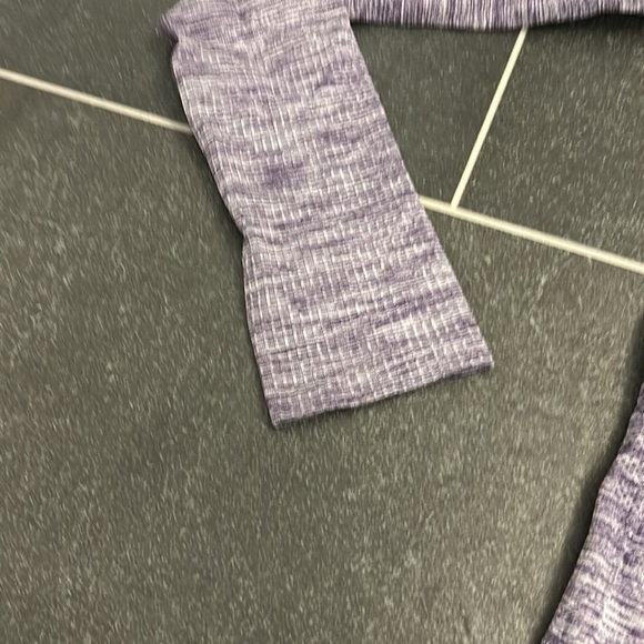 Purple with white, Lululemon long sleeve top - Picture 3 of 11